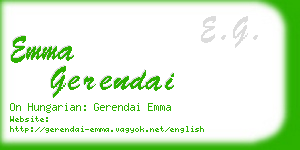 emma gerendai business card